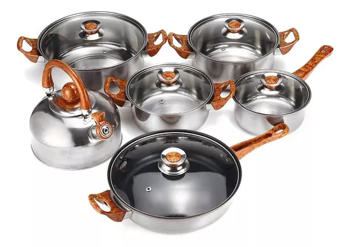 Set de Sartenes y Olla de Cocina Flavor Pan Ofertas Creativas con Zafiro  Antiadherente Set de 4 piezas