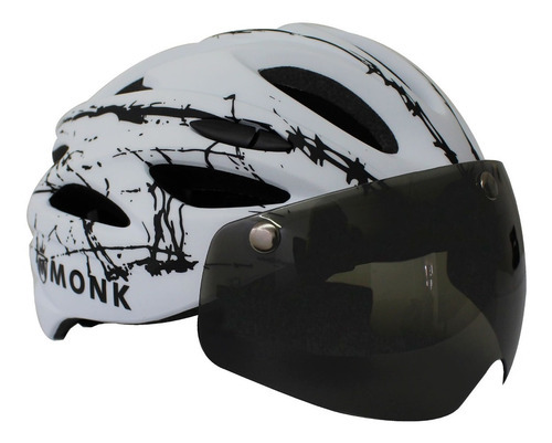 Imagen 3 de 6 de Casco Ciclismo Visor Removible Tuttobike Color Blanco Talla Unitalla