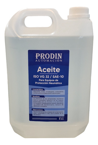 Aceite Para Equipos Neumáticos 5 Litros Sae 10 Iso Vg32