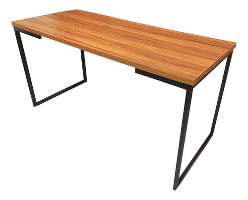 Mesa De Apoio Escritório Estilo Luxo Industrial 120x60 Cor Marrom