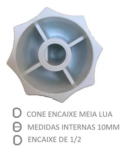 Cone Espremedor Industrial 1/2 Vitori/lucre/zerluz Com 2 Pcs