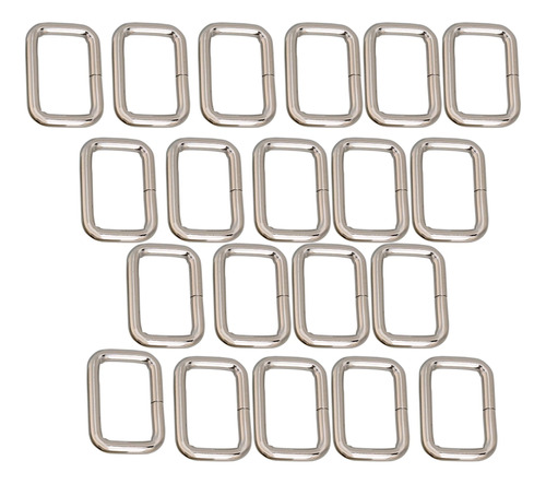 20pcs Gancho Metal Para Bolsa Cartera Snap 25 mm Rectangulo