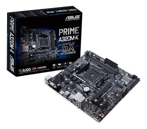 Motherboard Asus Prime A320m-k, Am4, Amd A320, Ddr4 Sata 6.0