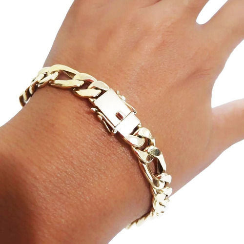 Pulseira Grumet 3x1 15 Gramas 9mm Ouro 18k