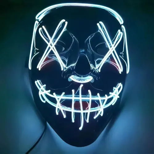 comprar Máscara De Terror De Neón Led Fiesta Aterradora, Club