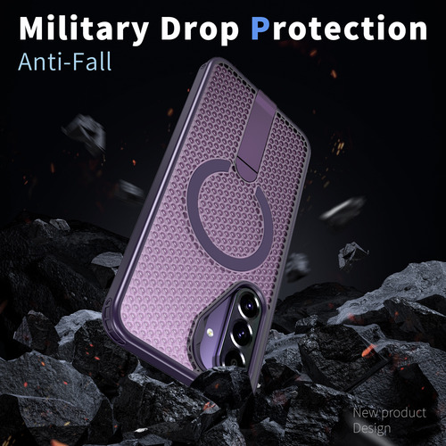 Funda De Teléfono Para Samsung Galaxy S25 Ultra Plus S24fe A16, A55, A56, Malla Magnética, Disipación De Calor, A Prueba De Golpes