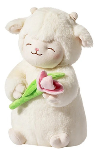 Peluche Cordero Tulipán Kawaii Corderito Borrego Flor 27 Cm