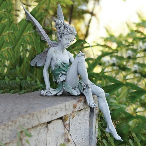 Enfeite De Jardim De Estátua De Fada Resina Craft Home Outdo