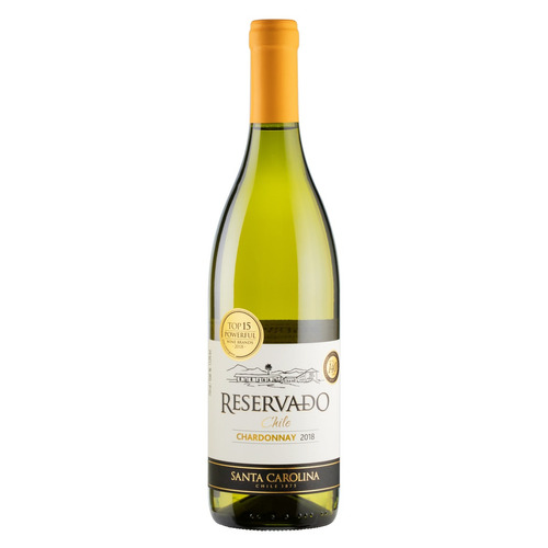 Imagem 1 de 2 de Vinho branco meio seco Chardonnay Santa Carolina Reservado 2018 adega Viña Santa Carolina 750 ml
