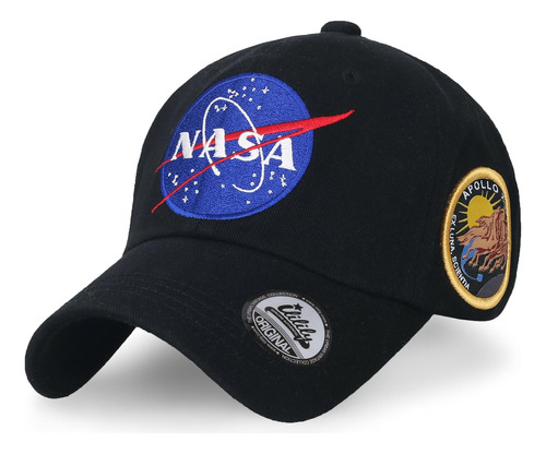 Ililily Nasa Meatball Logo Bordado Gorra De Béisbol Apollo 1