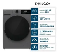 Lavasecarropas Inverter Philco 10.5/6 Kg Dark Grey 1400 RPM