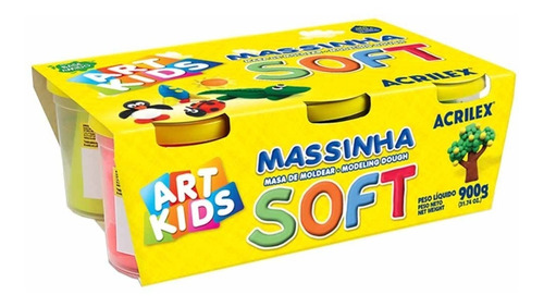 Massinha Soft C/6 150g Acrilex Art Kids