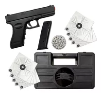 Pistola Brinquedo Realista Airsoft Gk V307 6mm Bbs Alvo Óleo