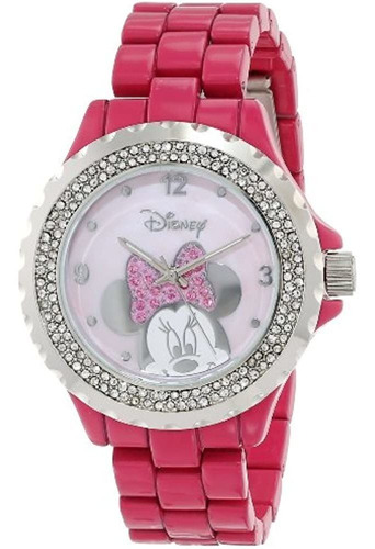 Reloj Disney.s Minnie Mouse Pink Enamel Sparkle 56270-1c De