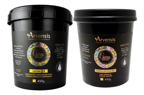 Kit Arvensis Máscara 2x1 450g +1 Geleia Alta Fixação 450g