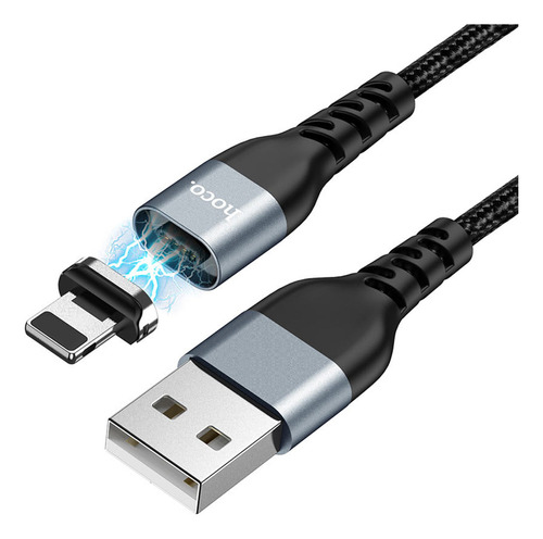 Cable Magnetico Usb A Tipo C V8 1.2m Hoco U96 Negro Calidad