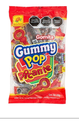 Gomitas Gummy Pop Con Chile C/envoltura Individual 25 Piezas