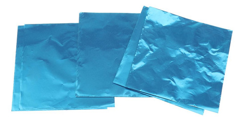 Paquete De Envoltorios Cuadrados De Papel De Aluminio Azul