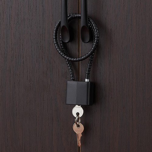 Candados De Equipaje Duraderos Con Cable Con 2 Llaves, Negro