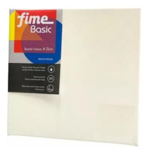 Cuadro Bastidor Entelado Fime Linea Basic 40x40 3 Unidades