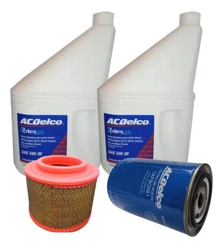 Kit 2 Filtros + Aceite 5w30 Dexos 2 Toyota Hilux 05/15 Acdel