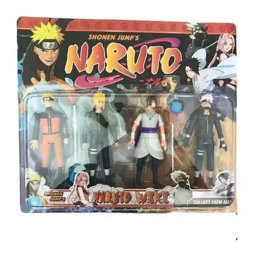 Cartela C/4 Bonecos Naruto A Diversão Do Desenho Animado. em