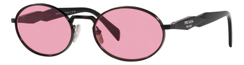 Prada Spr 65zs 1ab-03z Oval Shape Black Fuchsia