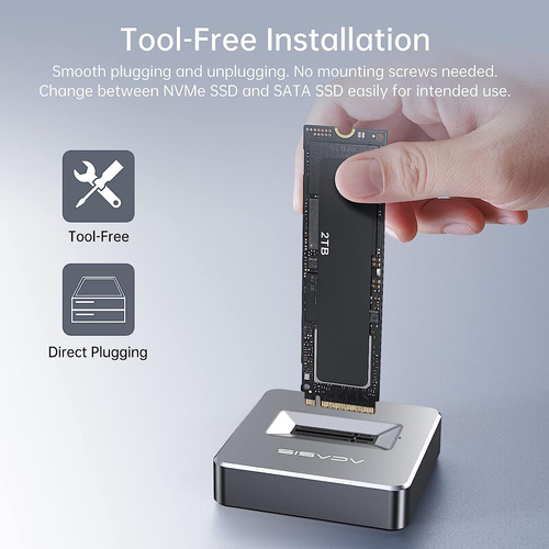 Nvme To Usb Docking Station,acasis M.2 Ssd To Usb Adapter...