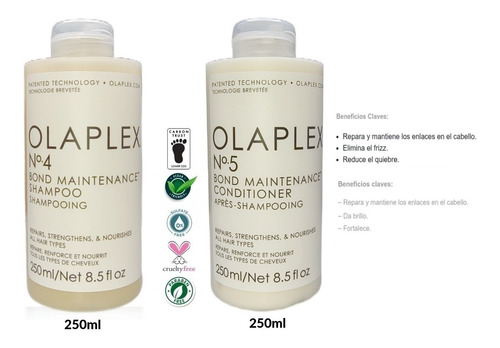 Kit Shampoo Y Acondicionador Olaplex Pasos N°5 Y 4 Capilar 