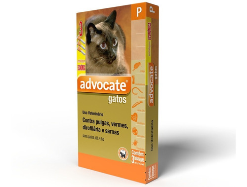 Advocate Gatos 0,4ml Até 4 Kg - Leve 3 Pague 2