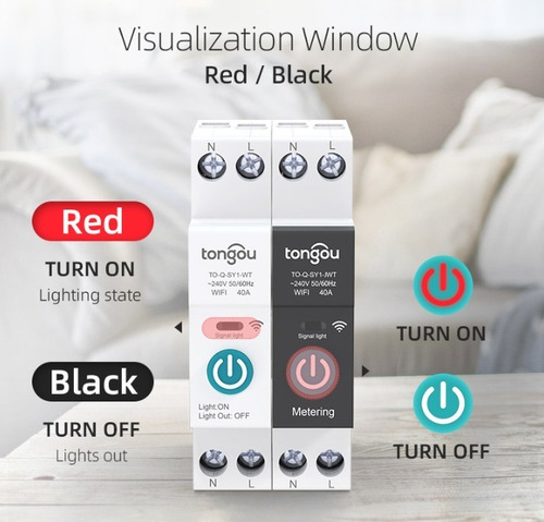 Disjuntor Wifi 2 Polos 40a Monitor Energia Alexa Google Home