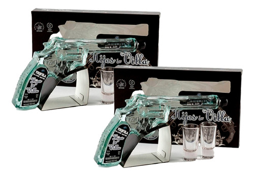 Duo Pack Tequila Hijos De Villa Blanco Revolver 200ml