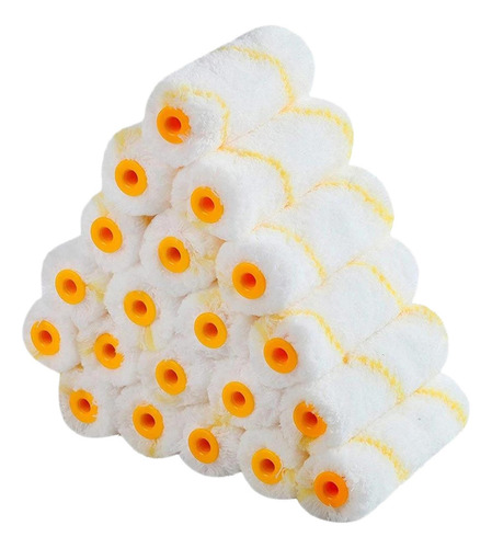 30x Rodillo De Pintura Cubierta 4 Pulgadas Mini Amarillo