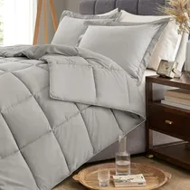 Comprar Acolchado Edredon King Size 280x260 Hotel 600 H C\u002F Fundas Color Gris claro C\u002F Fundas Diseño de la tela Liso