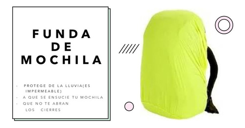 Funda Mochila Impermeable 50x60 Cm Universal Protege Tus Art