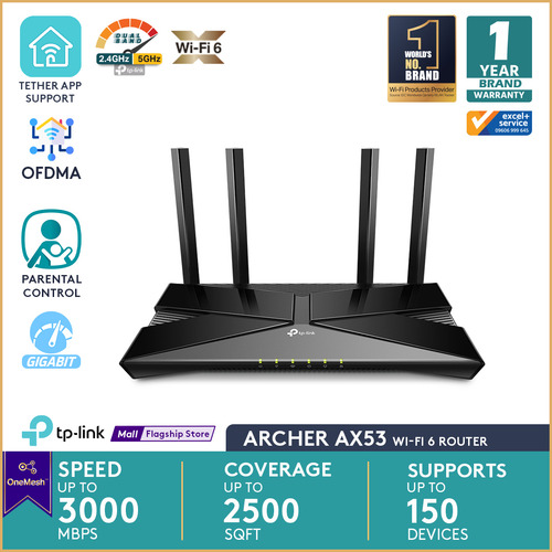 Tp-link - Router Wifi 6 Doble Banda Gigabit Ax3000 3000 Mbps