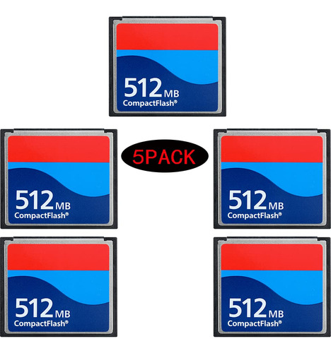 Cinco Pack 512mb Compactflash Tarjeta De Memoria Digital Cam