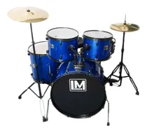 Comprar Bateria Acusticas Lm Drums Dk-125 Con Platillos Y Asiento Color Azul