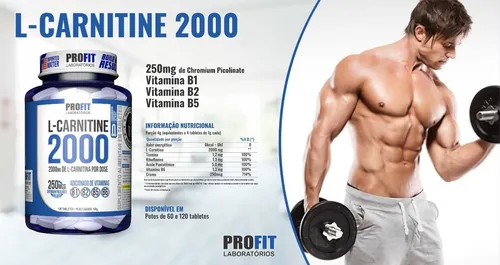 L-carnitina 2000 120 comprimidos - Profit Labs Sabor Sin Sabor