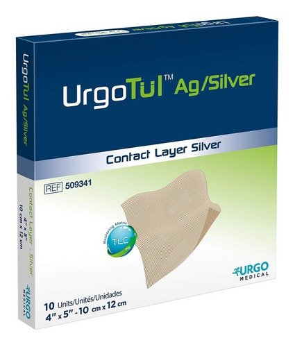 Urgotul Ag/silver Antibacteriano 10x12cm X10