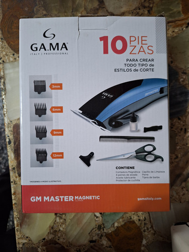 Cortadora De Pelo Gama Gm Master Motor Magnetico 10 Piezas