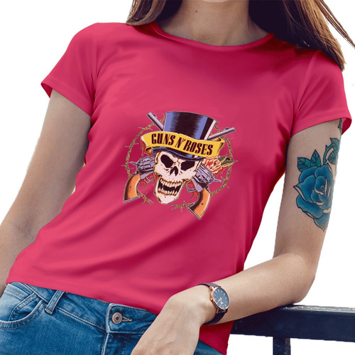 Remera Algodón Premium Guns N Roses - Skull Dtg - 39