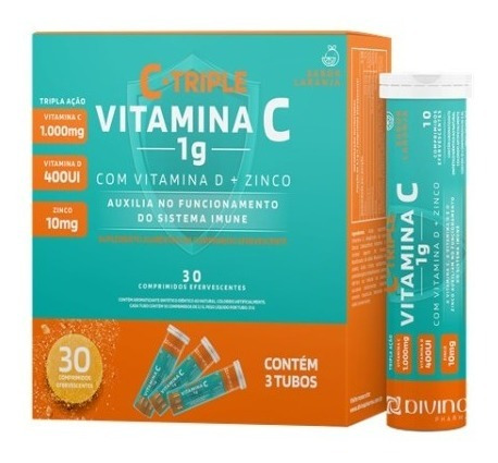 Imagem 1 de 1 de Divina C-triple Vitamina C 1g Efervescente C/30 Comprimidos