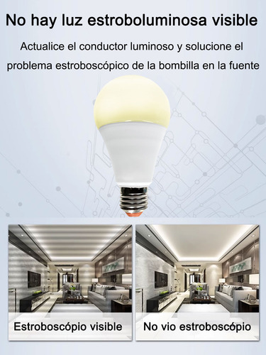 6pz Focos Led 5w Rosca E27 500 Lumenes Luz Fría 6500k/3000k Blanco Cálido
