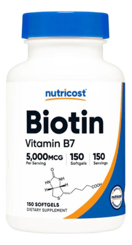 Nutricost Biotina 5000mcg 150ca - U - Unidad a $867