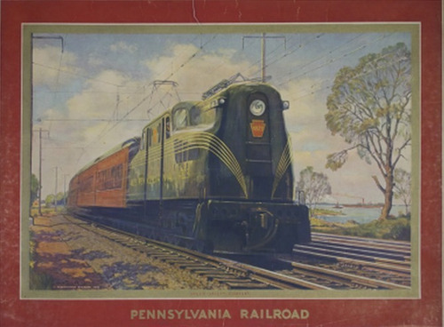Tren De Pennsylvania En El Año 1935 - Lámina 45x30 Cm.
