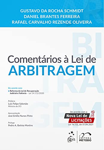 Libro Comentarios A Lei De Arbitragem 01ed 21 De Schmidt Gus