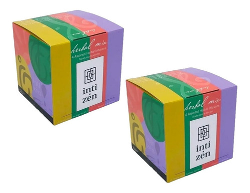 2 Cajas Te Inti Zen Herbal Mix ( 4 Blends 30 Saquitos ) - Dw