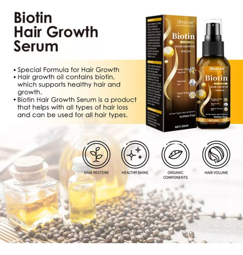 - Óleos De Crescimento Em Spray Para Cabelo Anti-queda De
