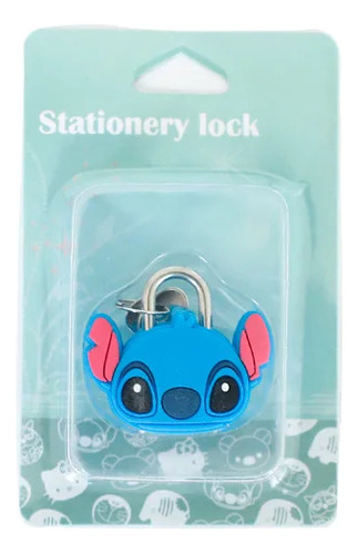 2 Candados De Pvc Para Muñecas Lilo And Stitch, Minicandados